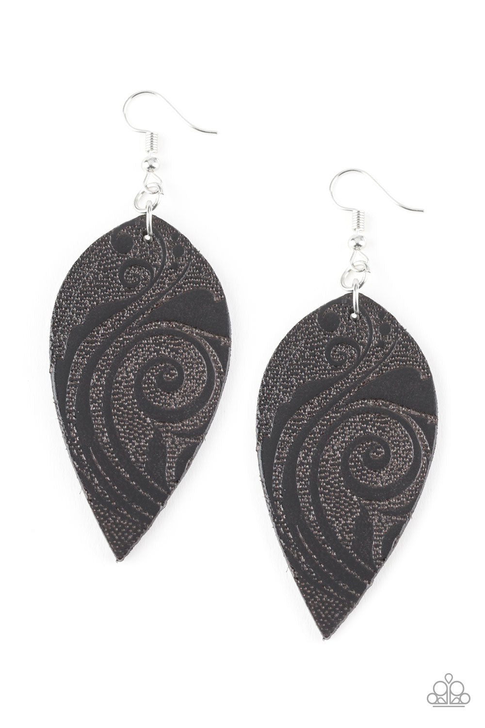 Paparazzi Accessories Groovy Grove Black Earrings