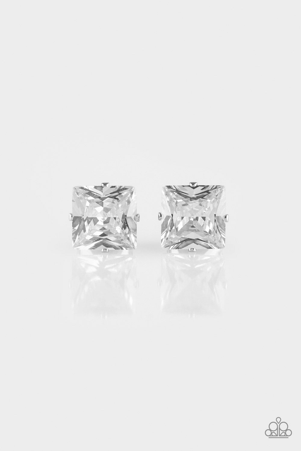 Paparazzi Accessories Prima Donna Drama  White Earrings