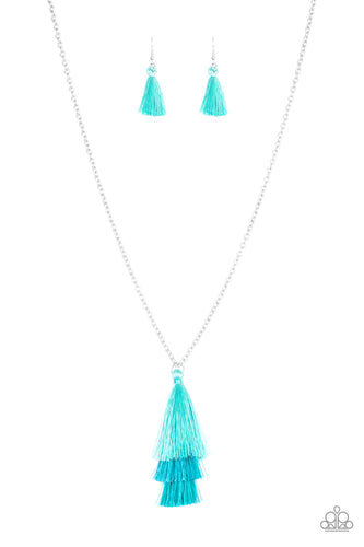 Paparazzi Accessories Triple The Tassel - Blue