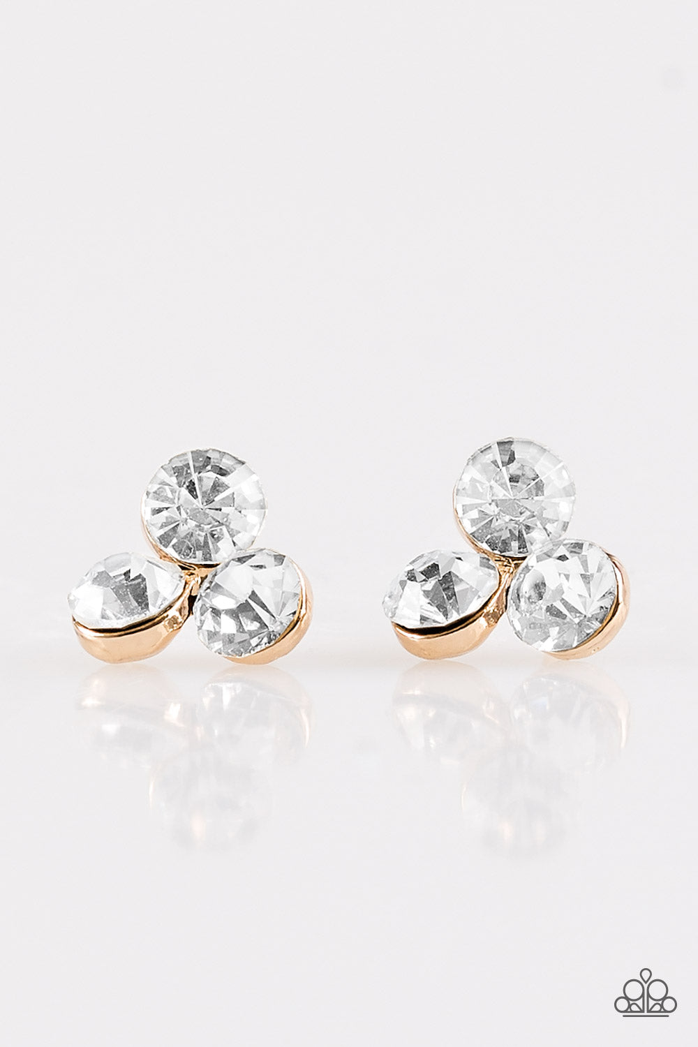 Paparazzi Accessories Everything Must GLOW!- Gold Post Earrings