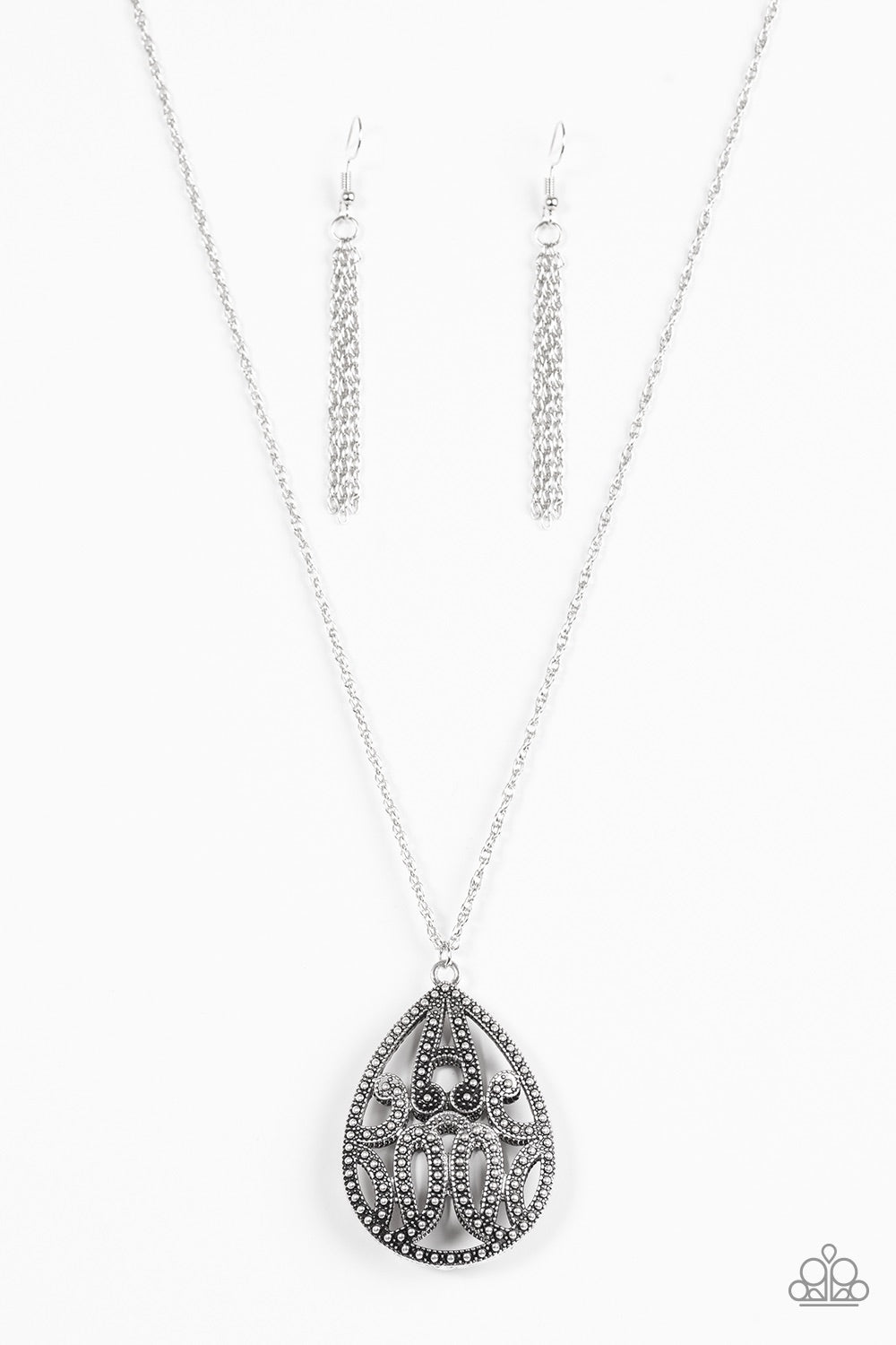 Paparazzi Accessories TEARDROP-Dead Gorgeous - Silver