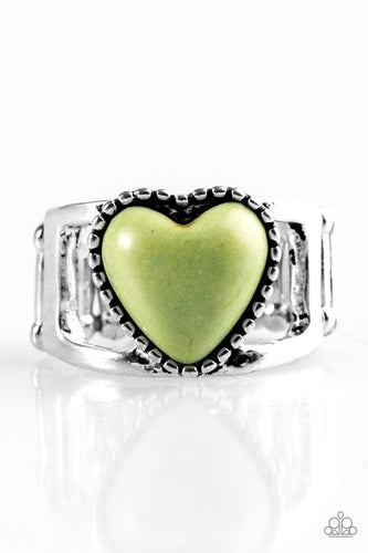 Paparazzi Accessories Rule With Your Heart - Green